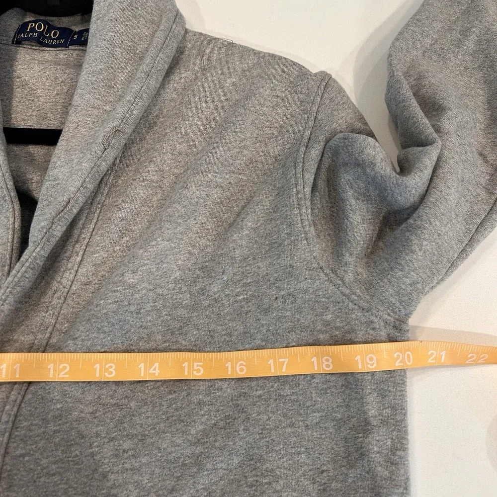 Polo Ralph Lauren Shawl Collar Cardigan Sweater Small Gray Cotton Blend Classic
